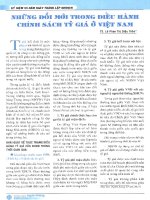 Những đổi mới trong điều hành chính sách tỷ giá ở việt nam 