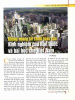 Khủng hoảng tài chính toàn cầu kinh nghiệm của hàn quốc và bài học cho việt nam 