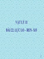 Bài giảng bài lực lo   ren   xơ vật lý 11 (5) 