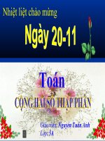 Bài giảng toán 5 tham khảo cộng hai số thập phân (2) 