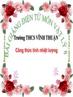 Bài giảng bài công thức tính nhiệt lượng vật lý 8 (8) 