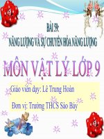 Bài giảng bài năng lượng và sự chuyển hóa năng lượng vật lý 9 (4) 