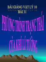 Bài giảng bài phương trình trạng thái của khí lí tưởng vật lý 10 (9) 