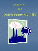 Bài giảng bài định luật bảo toàn năng lượng vật lý 9 