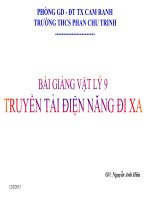Bài giảng bài truyền tải điện năng đi xa vật lý 9 (5) 