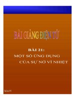 Bài giảng bài một số ứng dụng của sự nở vì nhiệt vật lý 6 (10) 