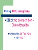 Bài giảng bài sơ đồ mạch điện – chiều dòng điện vật lý 7 (18) 