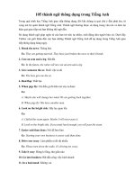 105 thành ngữ thông dụng trong Tiếng Anh