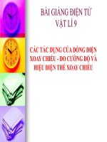 Bài giảng bài các tác dụng của dòng điện xoay chiều  đo cường độ và hiệu điện thế xoay chiều vật lý 9 (7) 