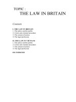 the law in Britain material english for th law of united kingdom