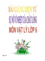 Bài giảng bài sự nở vì nhiệt của chất lỏng vật lý 6 (19) 