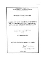 Nghiên cứu thực nghiệm đặc tính động quá trình bám tuyến trên bề mặt dàn bay hơi   tách ẩm máy sấy lạnh