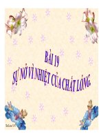 Bài giảng bài sự nở vì nhiệt của chất lỏng vật lý 6 (5) 