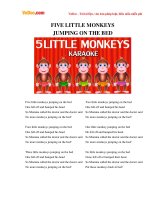 Video học Tiếng Anh cho trẻ em: Five Little Monkeys Jumping On The Bed