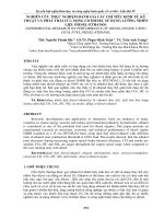 NGHIÊN cứu THỰC NGHIỆM ĐÁNH GIÁ các CHỈ TIÊU KINH tế, kỹ THUẬT và PHÁT THẢI của ĐỘNG cơ DIESEL sử DỤNG LƯỠNG NHIÊN LIỆU DIESEL ETHANOL