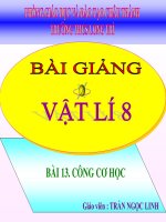 Bài giảng bài công cơ học vật lý 8 (3) 