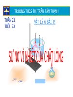 Bài giảng bài sự nở vì nhiệt của chất lỏng vật lý 6 (9) 