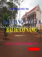 Bài giảng bài cơ năng vật lý 8 