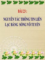 Bài giảng bài nguyên tắc thông tin liên lạc bằng sóng vô tuyến vật lý 12 