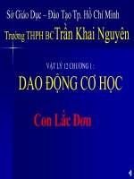 Bài giảng bài con lắc đơn vật lý 12 (2) 