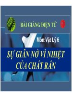 Bài giảng bài sự nở vì nhiệt của chất rắn vật lý 6 (7) 