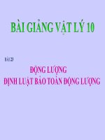 Bài giảng bài động lượng  định luật bảo toàn động lượng vật lý 10 (4) 