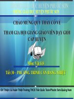 Bài giảng bài phương trình cân bằng nhiệt vật lý 8 (2) 