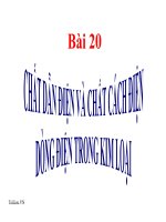 Bài giảng bài chất dẫn điện và chất cách điện – dòng điện trong kim loại vật lý 7 (3) 
