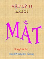 Bài giảng bài mắt vật lý 11 