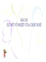 Bài giảng bài sự nở vì nhiệt của chất khí vật lý 6 (4) 