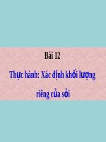 Bài giảng bài thực hành xác định khối lượng riêng của sỏi vật lý 6 (2) 