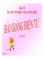 Bài giảng bài sự nở vì nhiệt của chất khí vật lý 6 (7) 