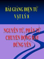 Bài giảng bài nguyên tử, phân tử chuyển động hay đứng yên vật lý 8 (10) 