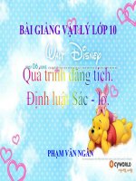 Bài giảng bài quá trình đẳng tích  định luật sác lơ vật lý 10 (8) 