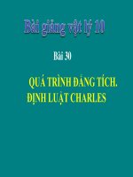 Bài giảng bài quá trình đẳng tích  định luật sác lơ vật lý 10 (2) 