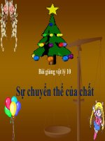 Bài giảng bài sự chuyển thể của các chất vật lý 10 (5) 
