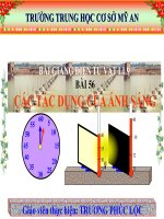 Bài giảng bài các tác dụng của ánh sáng vật lý 9 (7) 