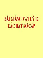Bài giảng bài các hạt sơ cấp vật lý 12 (4) 