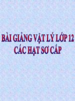 Bài giảng bài các hạt sơ cấp vật lý 12 (2) 