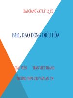 Bài giảng bài dao động điều hòa vật lý 12 
