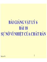 Bài giảng bài sự nở vì nhiệt của chất lỏng vật lý 6 (3) 