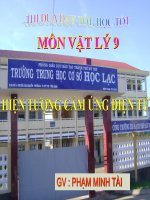 Bài giảng bài hiện tượng cảm ứng điện từ vật lý 9 