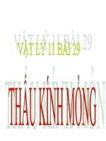 Bài giảng bài thấu kính mỏng vật lý 11 (2) 