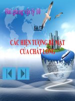 Bài giảng bài các hiện tượng bề mặt của chất lỏng vật lý 10 (6) 