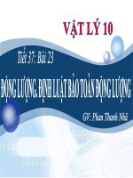 Bài giảng bài động lượng  định luật bảo toàn động lượng vật lý 10 (2) 