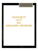 Bài giảng bài sơ đồ mạch điện – chiều dòng điện vật lý 7 (9) 