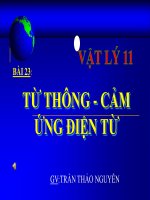 Bài giảng bài từ thông  cảm ứng điện từ vật lý 11 (13) 