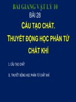 Bài giảng bài cấu tạo chất  thuyết động học phân tử chất khí vật lý 10 (5) 