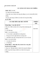 Giáo án TNXH 2 bài các thành viên trong nhà trường (3) 