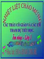 Bài giảng bài học hát hòa bình cho bé âm nhạc 1 